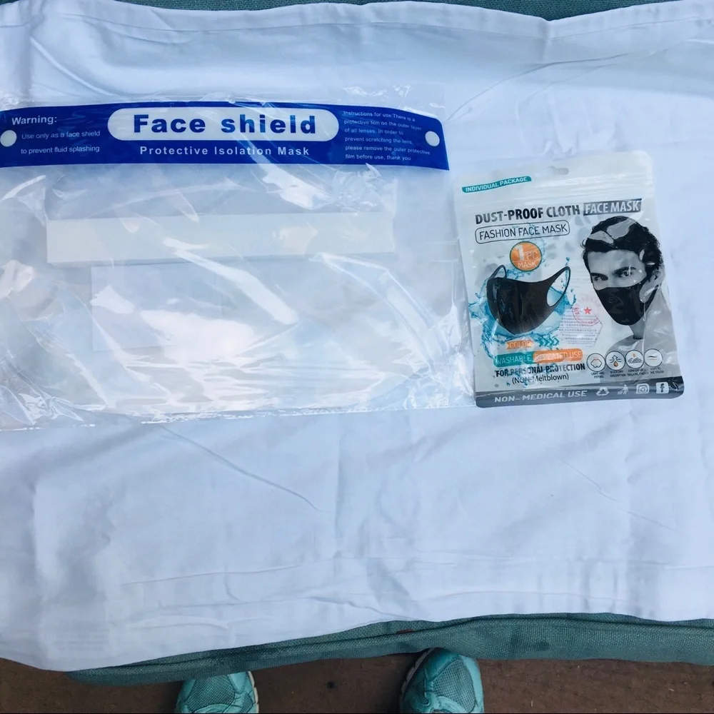 FACE MASK & FACE SHIELD!! BRAND NEW IN PACKAGING!
